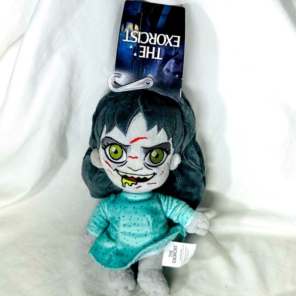 NWT Exorcist Regan Plush Squeaky Dog Toy Horror Movie Collectible Fetch For Pets - Picture 1 of 3